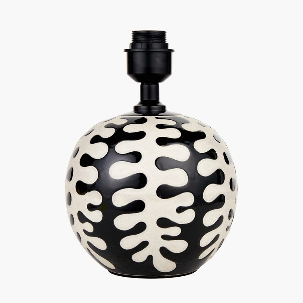 Elkorn Black & White Coral Ceramic Table Lamp