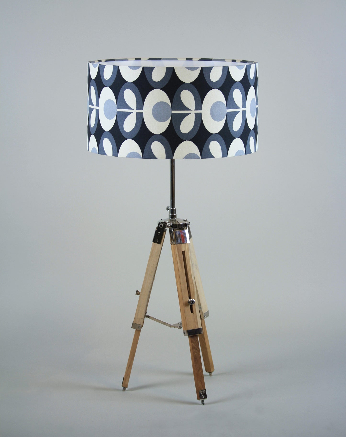 Orla Kiely Oval Flower Cool Grey Shallow Drum