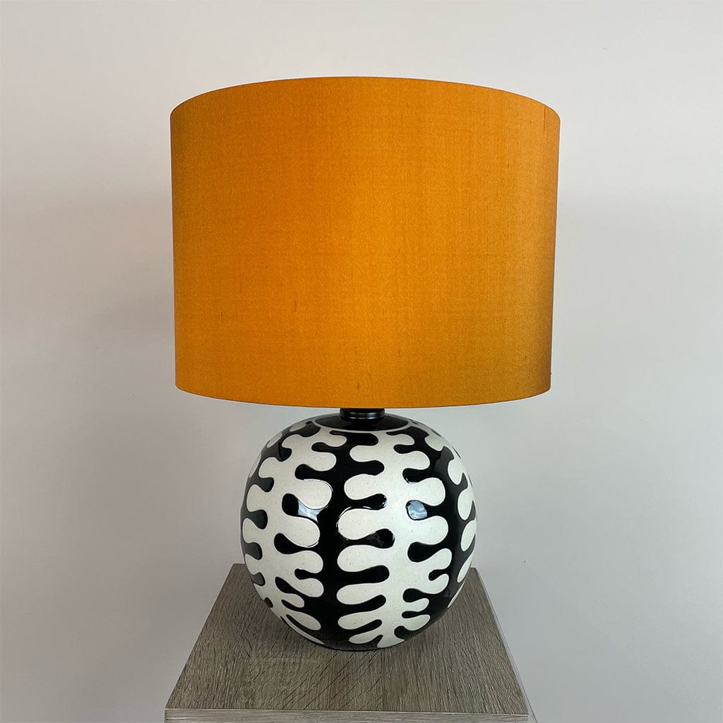 Elkorn Black & White Coral Ceramic Table Lamp