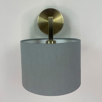 Emma Antique Brass Wall Light with Choice of Drum Shade