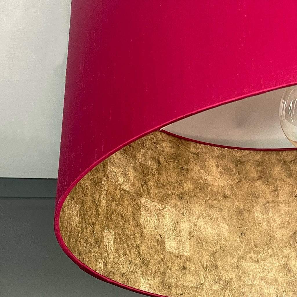 Fuchsia Pink Electrified Shade Lined with Anthology Marble Wallpaper