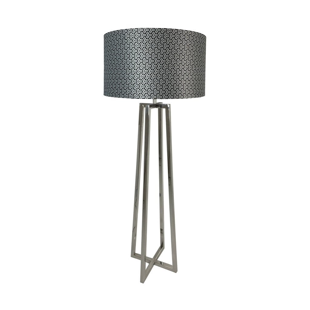 Madison Chrome Floor Lamp With Platinum Tessellate Shade