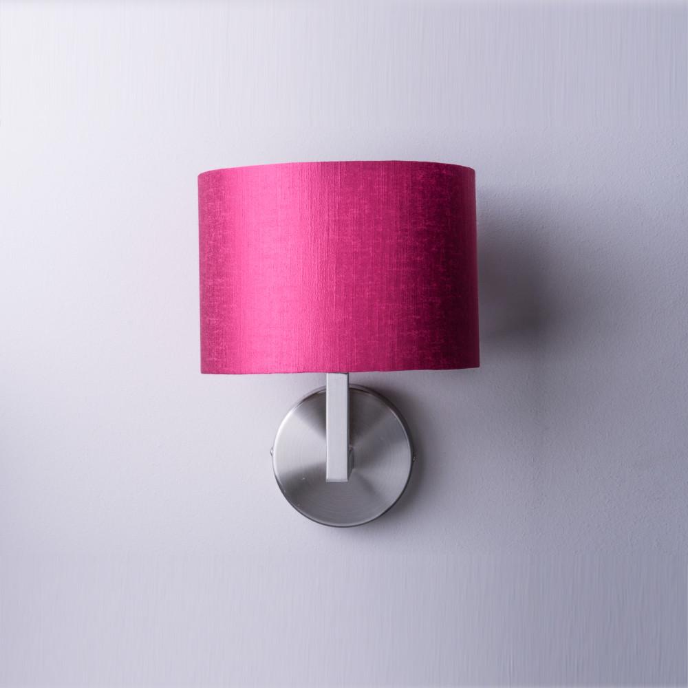Emma Brushed Steel Wall Light with Choice of Metamorphic Shade