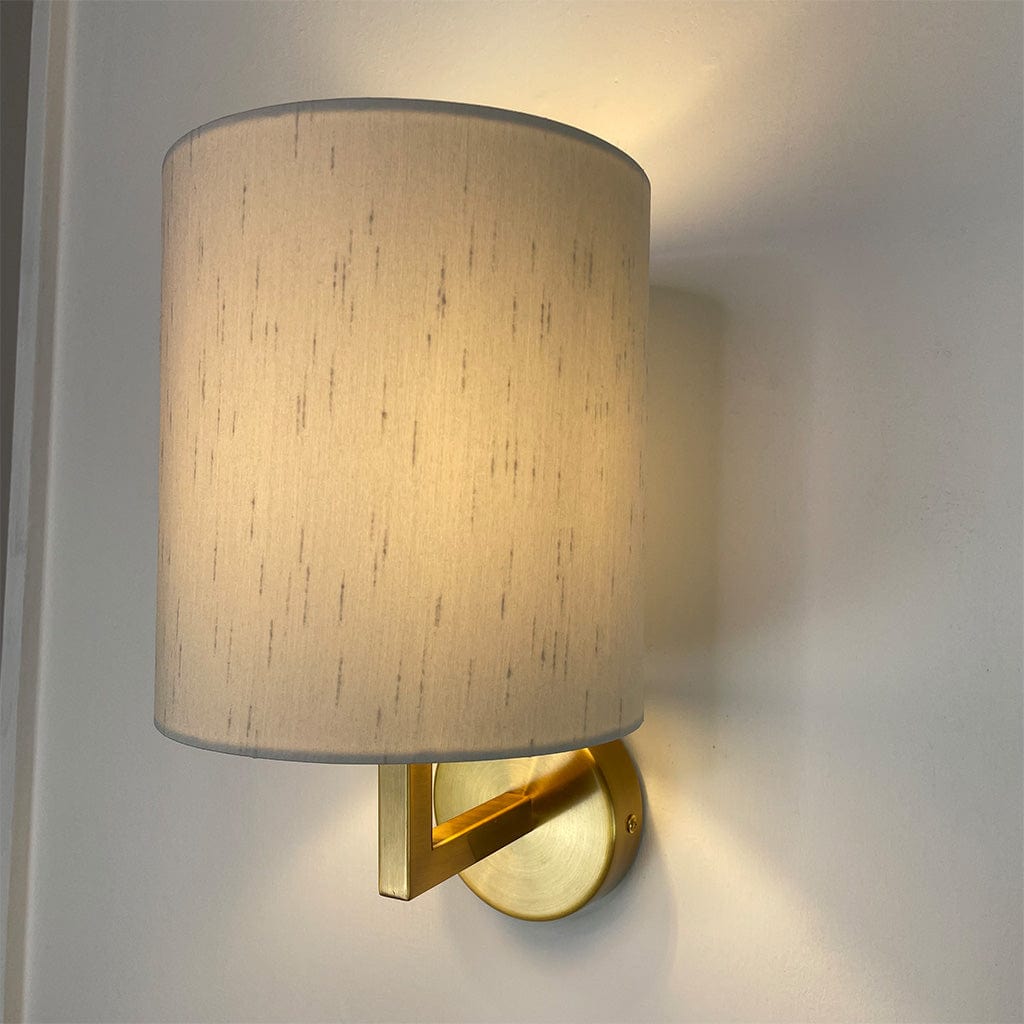 Emma Gold Wall Light with Stockholm Faux Silk Shade