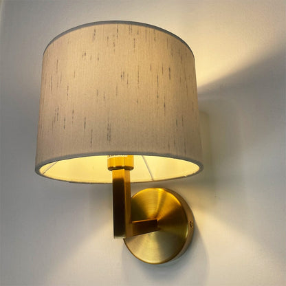 Emma Gold Wall Light with Stockholm Faux Silk Shade