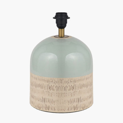 Lotta Duck Egg & Natural Stoneware Table Lamp
