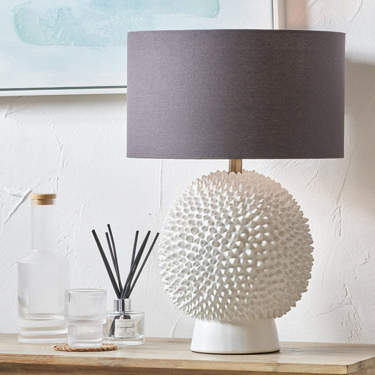 Wrenley Cream Ceramic Sea Urchin Table Lamp Base Only