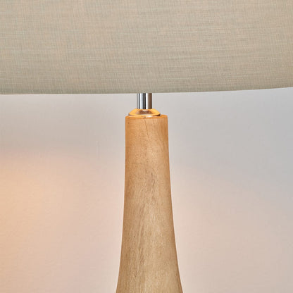 Corella Natural Mango Wood Curved Table Lamp Base