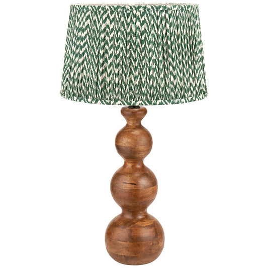 Nyari Brown Oiled Finish Mango Wood 3 Ball Design Table Lamp Base Only