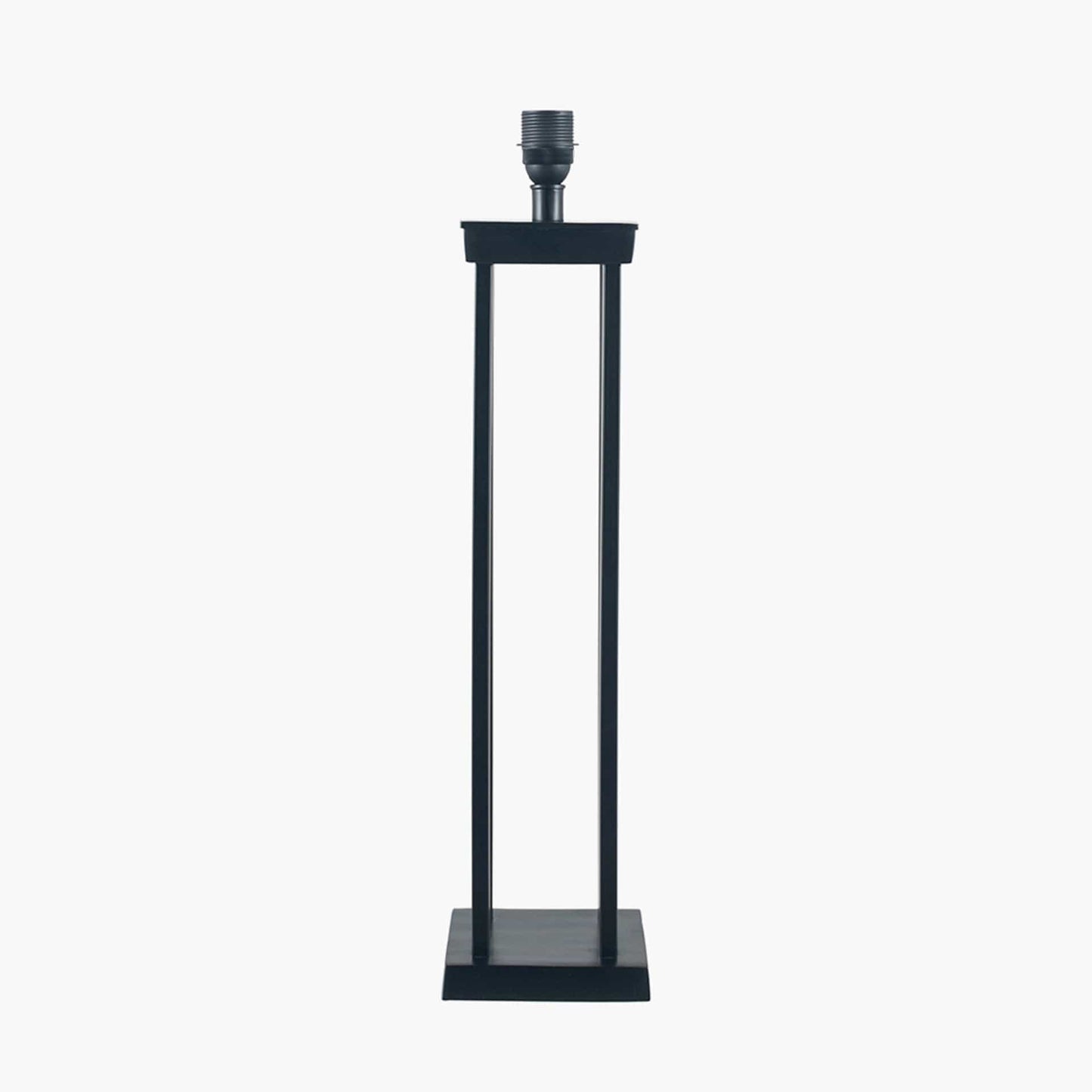 Matt Black Four Post Table Lamp with Azumi Honey Lampshade