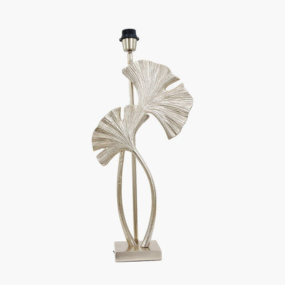 Gingko Champagne Metal Tall Leaf Table Lamp with Arte Moooi Memento Dusk Shade
