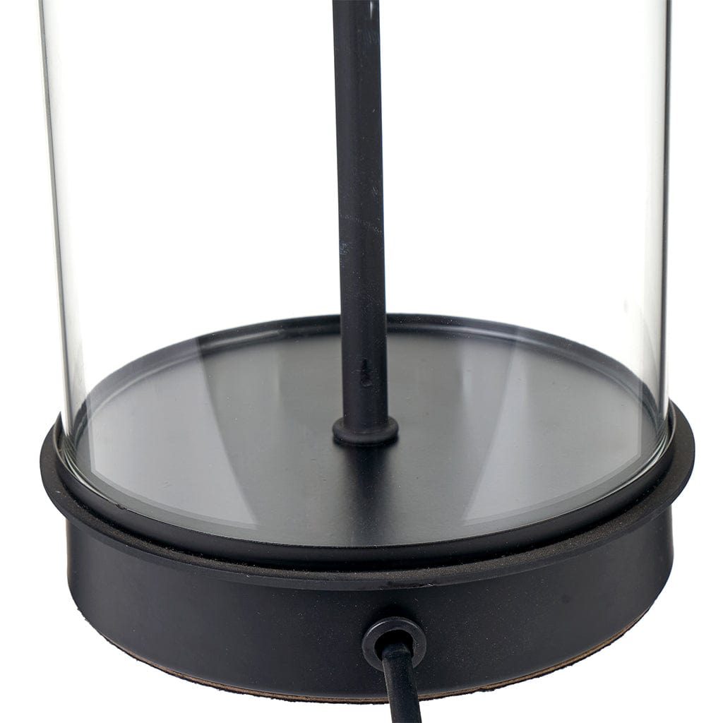 Westwood Clear Glass & Black Metal Table Lamp