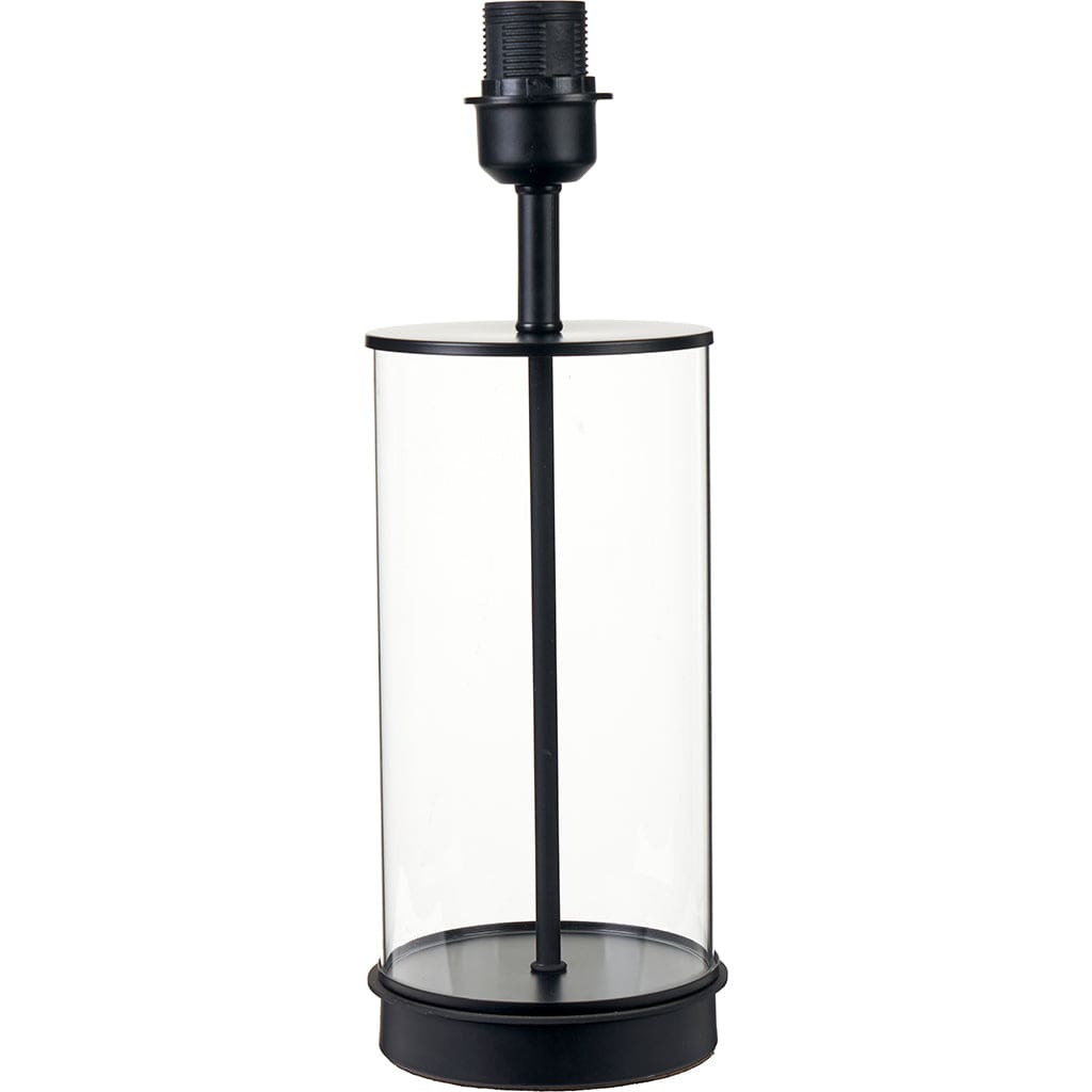 Westwood Clear Glass & Black Metal Table Lamp