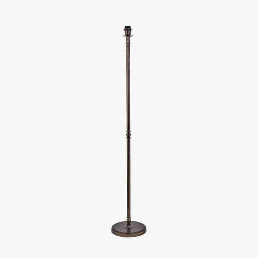 Piero Antique Bronze Metal Candlestick Floor Lamp Base Only