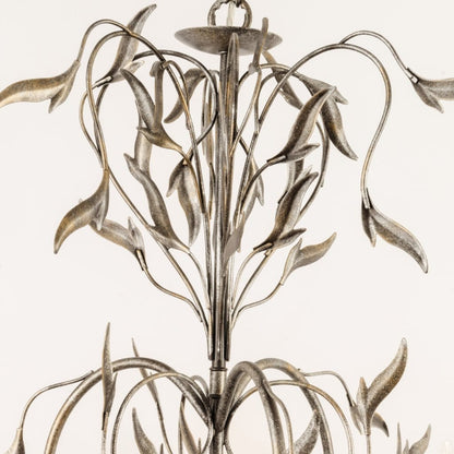 Eden 9 Light Antique Silver Foliage Chandelier