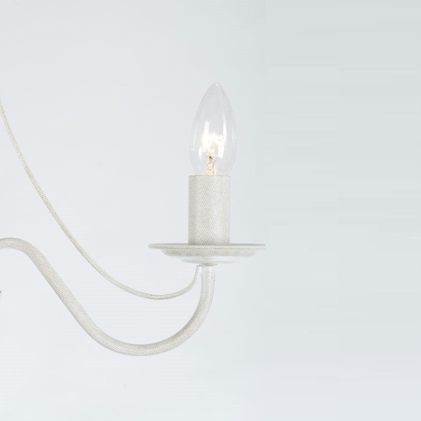 Lyra 3 Light Antique White Chandelier