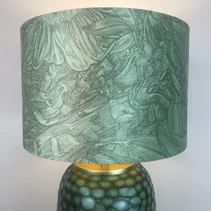 Camila Green Textured Table Lamp with Timourous Beasties Jungle Tangle Willow Lampshade