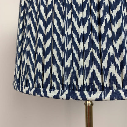 Gold Stick Table Lamp with Square Foot with Vienna Pleated Shade