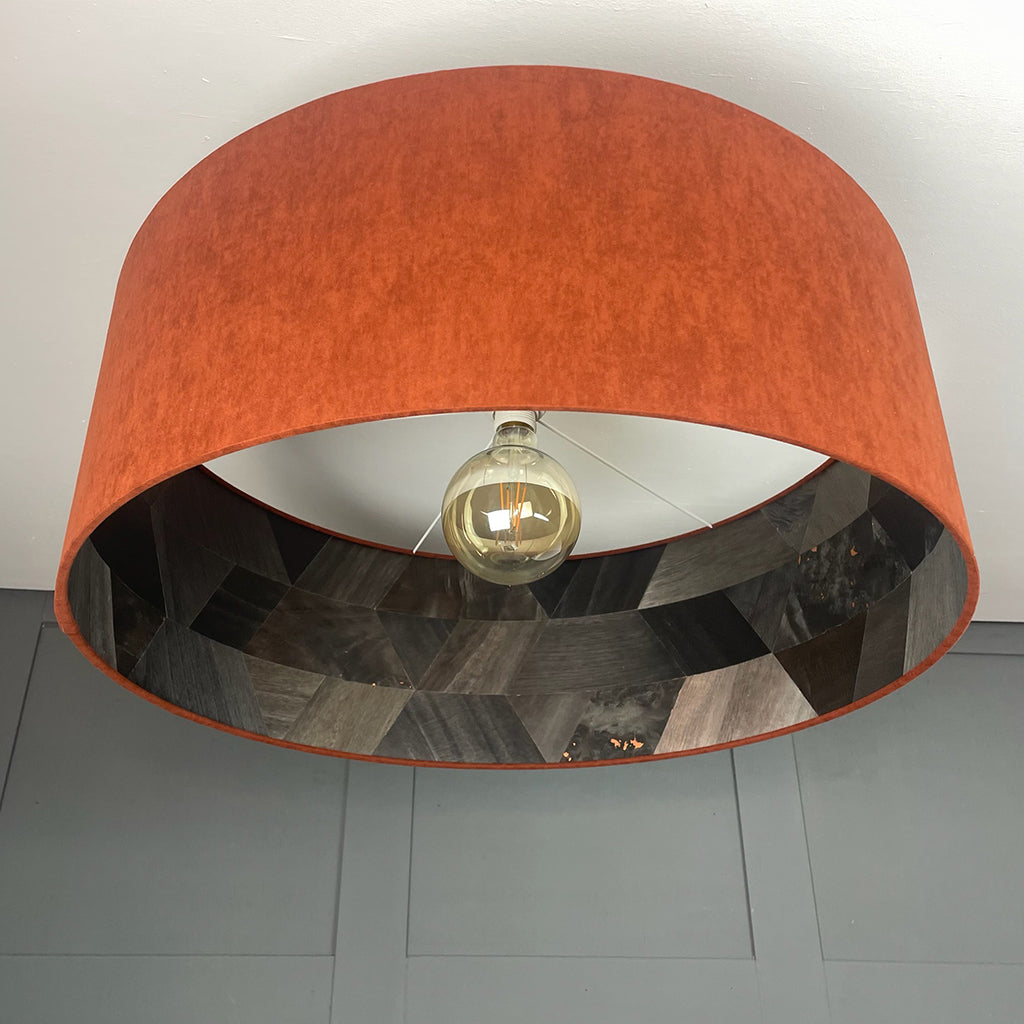 Arte Formations Lined Pendant Lampshade with Spice Outer