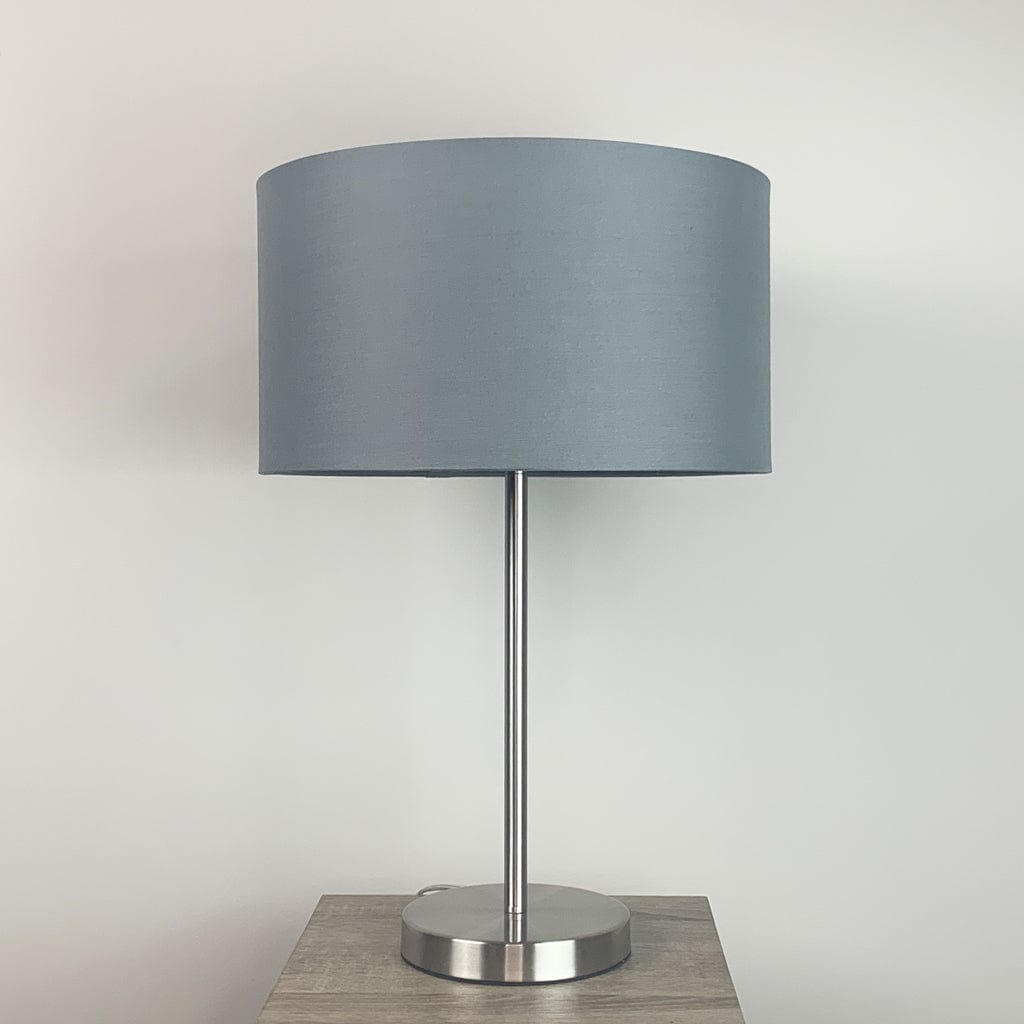 Belford Brushed Steel Table Lamp with Choice of Shade