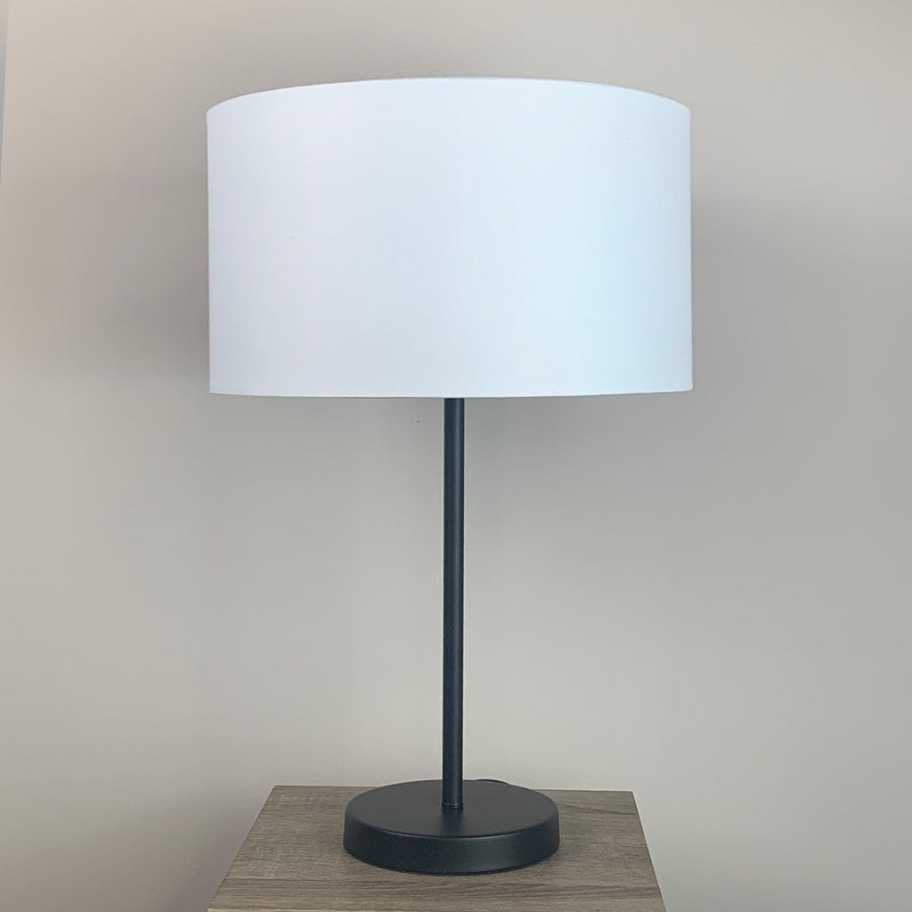 Belford Single Stem Black Table Lamp with Choice of Shade