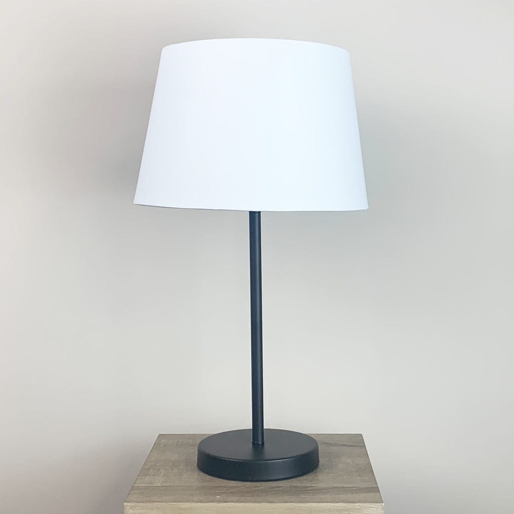 Belford Single Stem Black Table Lamp with Choice of Shade