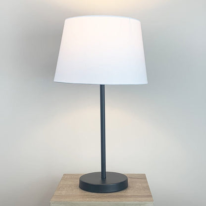 Belford Single Stem Black Table Lamp with Choice of Shade