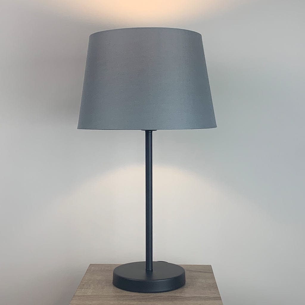 Belford Single Stem Black Table Lamp with Choice of Shade