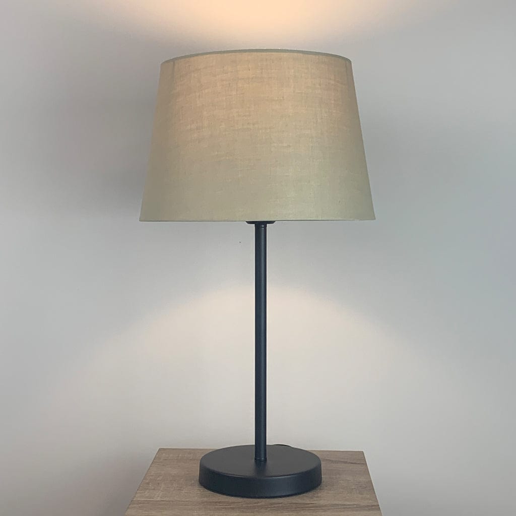 Belford Single Stem Black Table Lamp with Choice of Shade