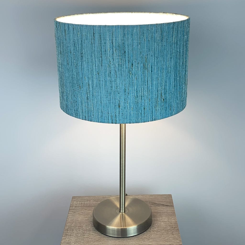 Belford Antique Brass Table Lamp with Metamorphic Marine Shade