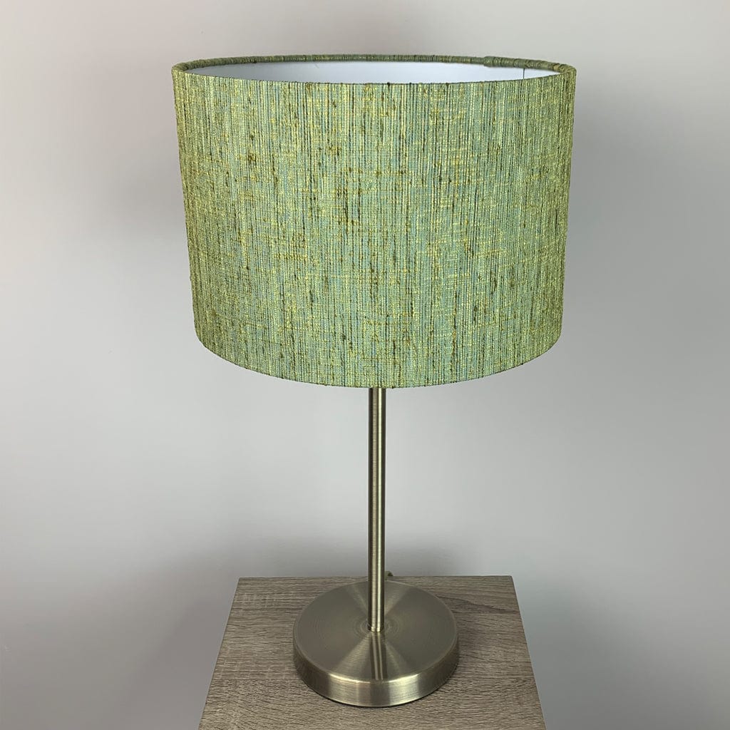 Belford Antique Brass Table Lamp with Metamorphic Yuka Shade