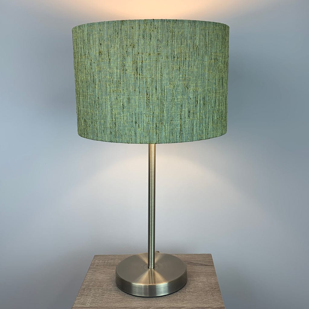 Belford Antique Brass Table Lamp with Metamorphic Yuka Shade