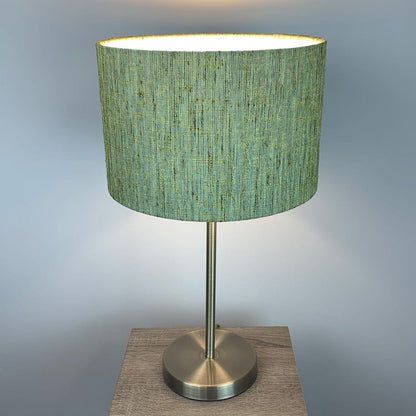 Belford Antique Brass Table Lamp with Metamorphic Yuka Shade