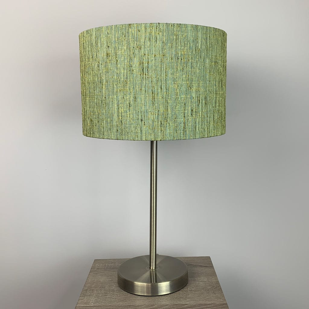 Belford Antique Brass Table Lamp with Metamorphic Yuka Shade