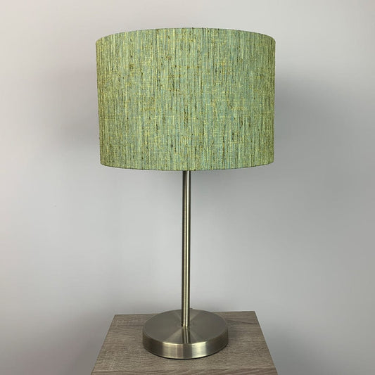 Belford Antique Brass Table Lamp with Metamorphic Yuka Shade