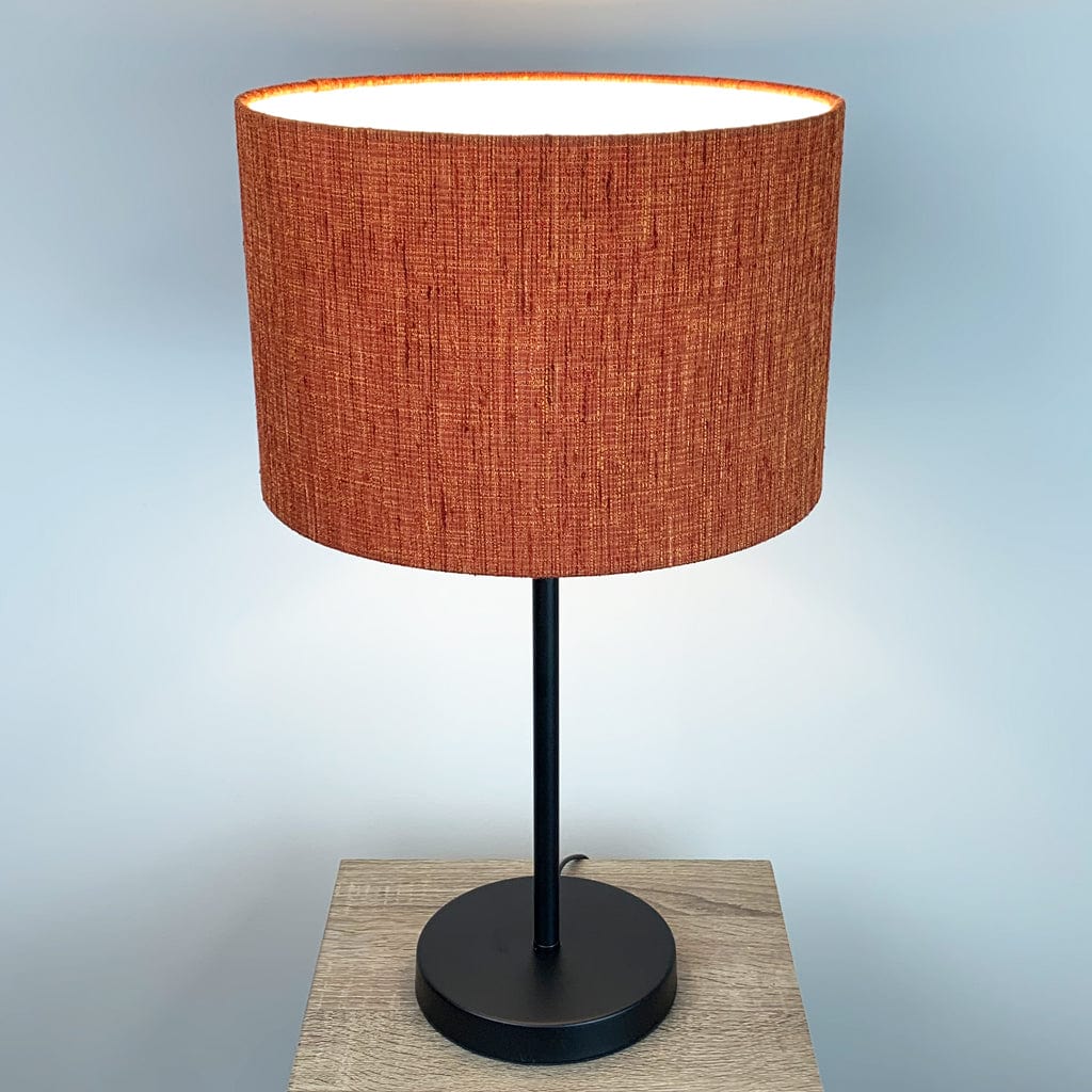 Belford Single Stem Black Table Lamp with Choice of Metamorphic Shade