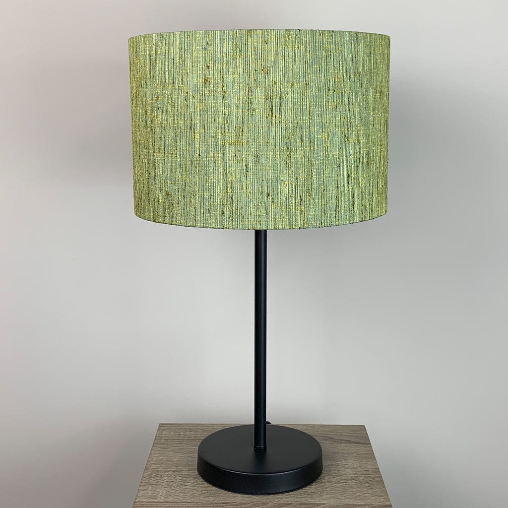 Belford Single Stem Black Table Lamp with Metamorphic Yuka Shade