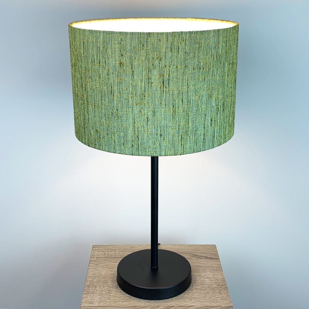 Belford Single Stem Black Table Lamp with Metamorphic Yuka Shade