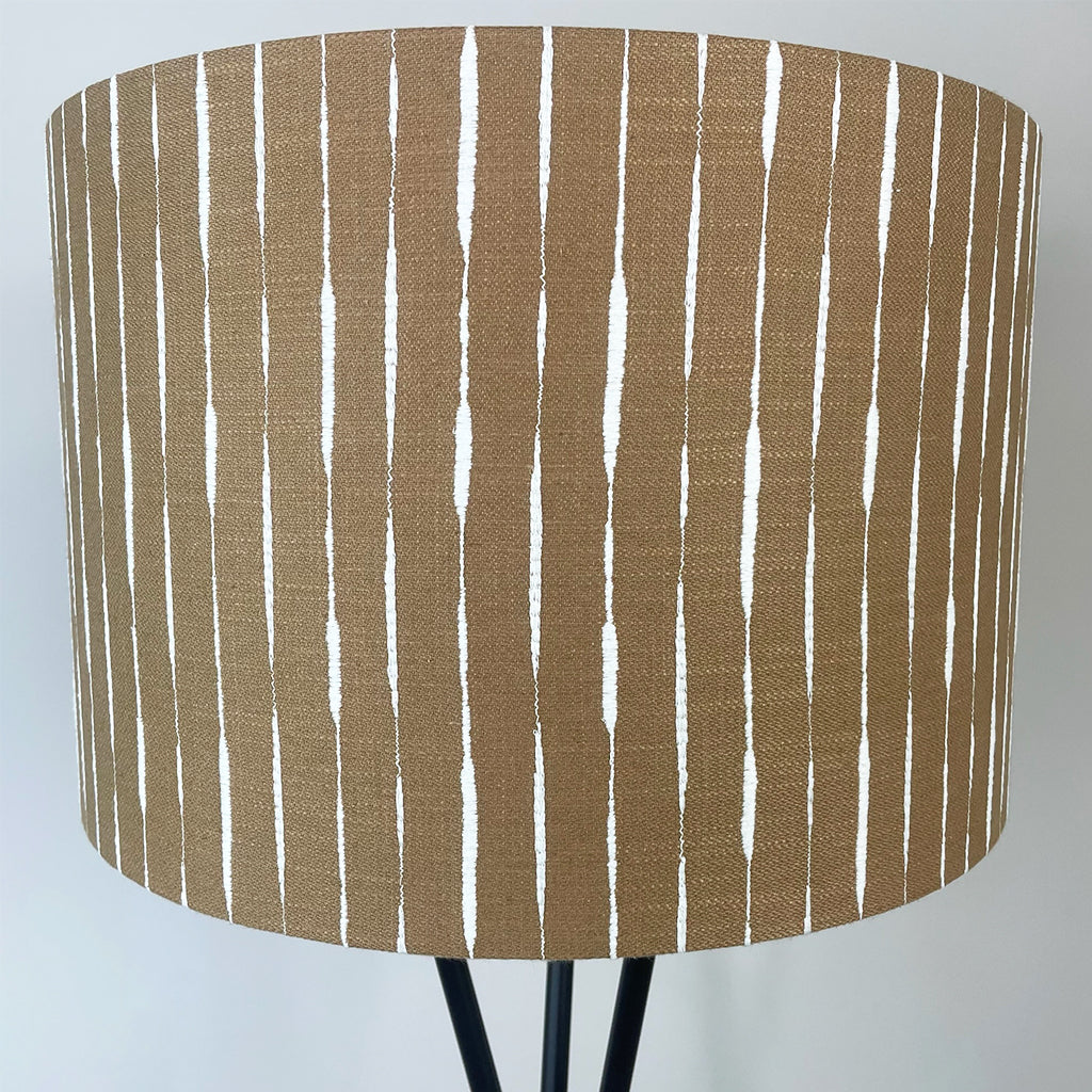 Black Brondby Tripod Floor Lamp with Luis Dessert Lampshade