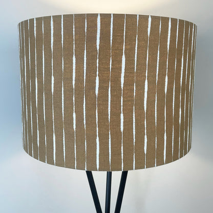 Black Brondby Tripod Floor Lamp with Luis Dessert Lampshade