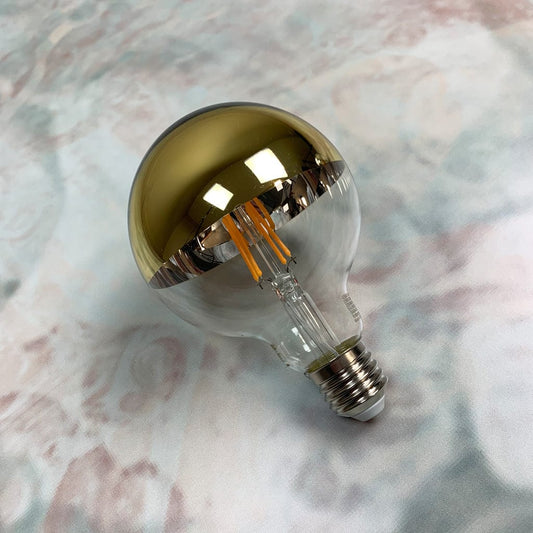 E27 Gold Top 95mm Globe Dimmable