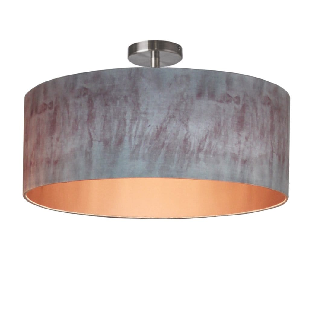 Blush Pink and Grey Ombre Electrified Pendant Shade