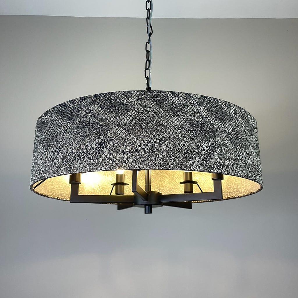 Circa 5 Light Matt Black with Viper Bronze Shade