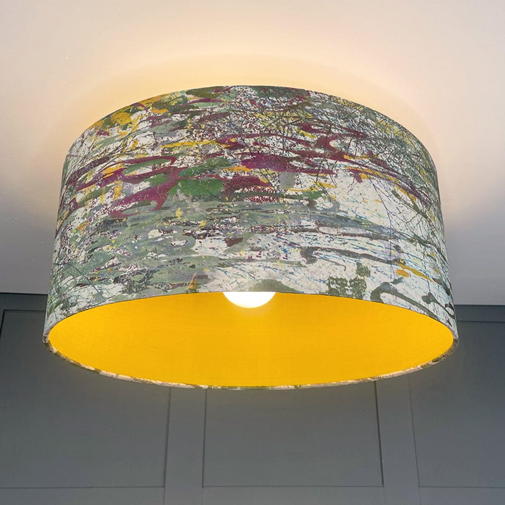 Electrified Mairi Helena Reed Dance Linen Pendant Shade with Banana Silk Lining