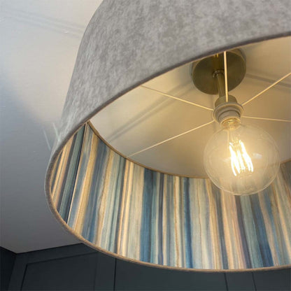 Electrified Artist's Stripe Blue by Clarissa Hulse Lined Lampshade