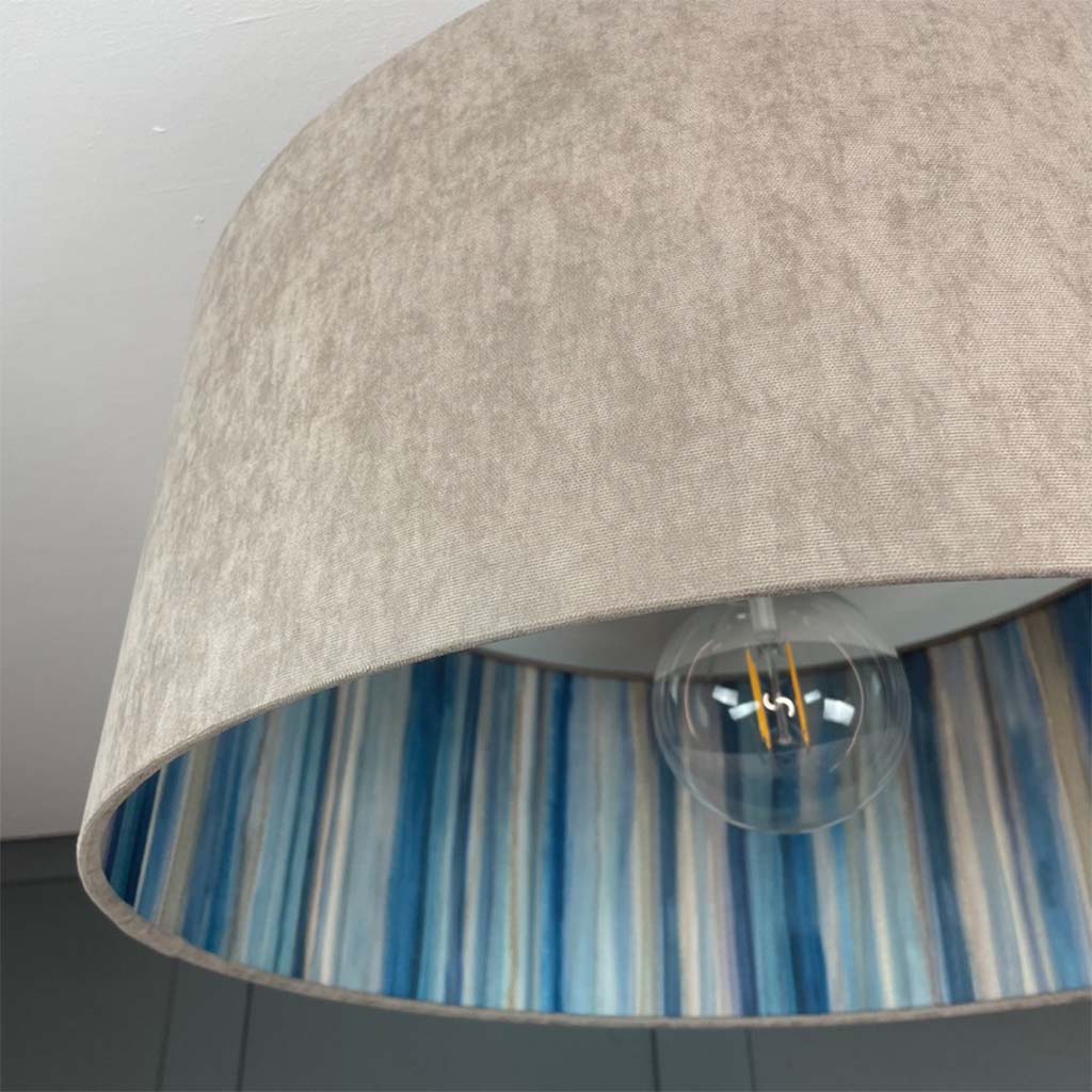 Electrified Artist's Stripe Blue by Clarissa Hulse Lined Lampshade