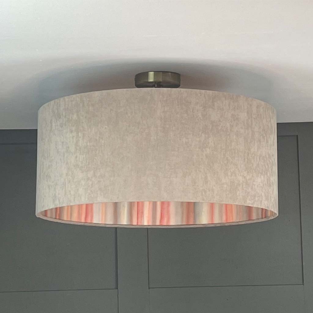 Electrified Artist's Stripe Shell by Clarissa Hulse Lined Lampshade