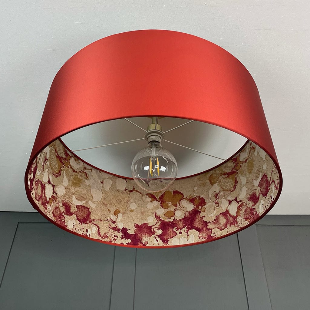 Electrified Laverne Rosso Fabric Lined Pendant Shade with Spice Outer