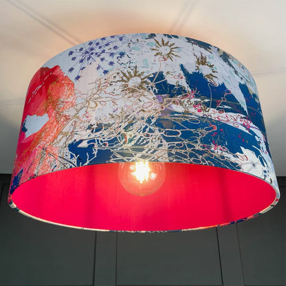 Electrified Mairi Helena Poppy Cloud Pendant Shade with Lipstick Silk Lining