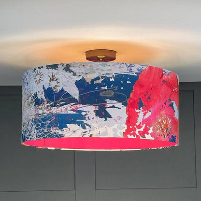 Electrified Mairi Helena Poppy Cloud Pendant Shade with Lipstick Silk Lining